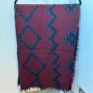 Aritzia Wool Mosaic Blanket Scarf